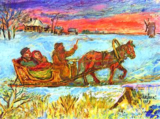 Sleigh Ride at Sunset