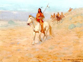View of Native Americans on Horseback
