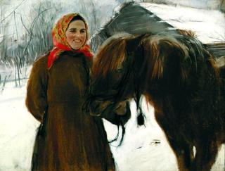 Peasant Woman with Horse