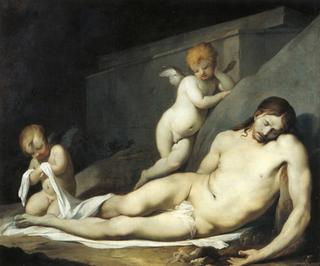 Le Christ mort pleuré par deux anges (The Dead Christ with Two Angels)