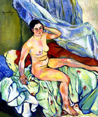Nude Seated on a Bed