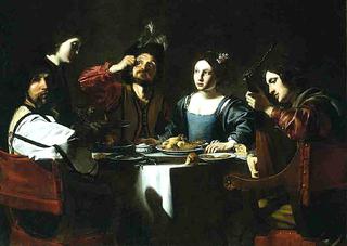 Banquet Scene with Lute Player