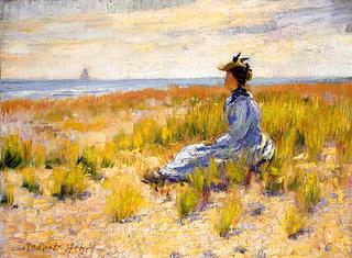 Girl Seated by the Sea