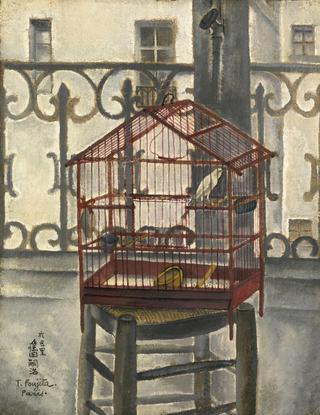 Balcony with a Bird Cage