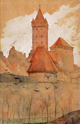 纽伦堡城墙上的塔