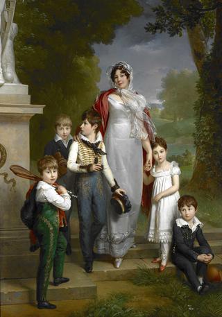 Portrait of Duchess of Montebello, with her Children