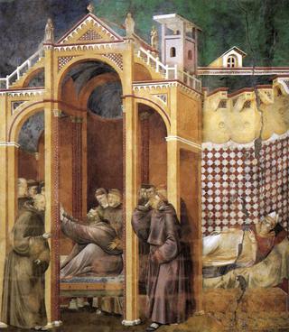 Legend of St Francis: 21. Apparition to Fra Agostino and to Bishop Guido of Arezzo (Upper Church, San Francesco, Assisi)