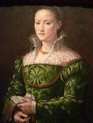 Portrait of a Lady in a Green Dress