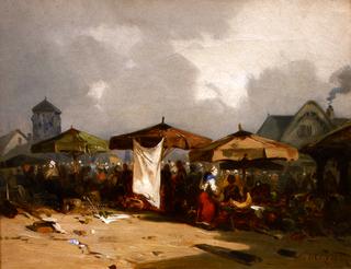 Market Scene in Normandy