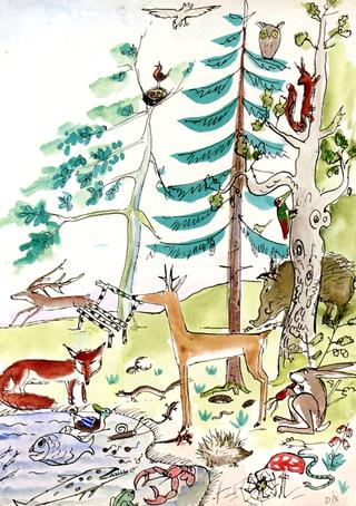 Picture Book for 'Muggeli' 10 (Idyllic Forest Landscape with Animals)