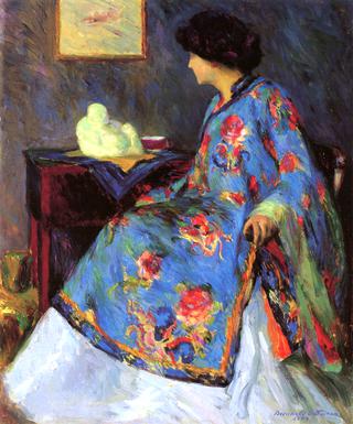 Lady in Chinese Silk Jacket