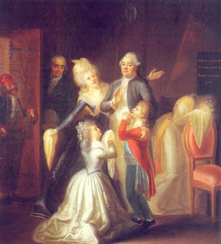 Farewell to Louis XVI by His Family in the Temple, 20th January 1793