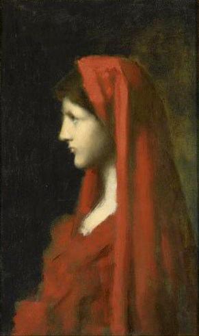 Head of a Woman with Red Scarf
