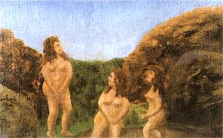 Three Bathers in a Landscape