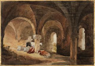 Crypt of Kirkstall Abbey (after J.M.W. Turner)