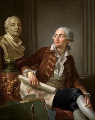 Portrait of a Man with a Bust of Denis Diderot