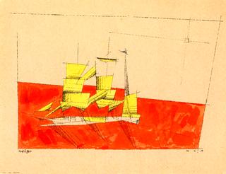 Sailing Ship on Red Sea
