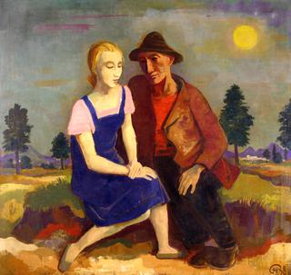 Rural Couple in the Moonlight