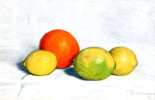 Still Life with Orange and Lemons