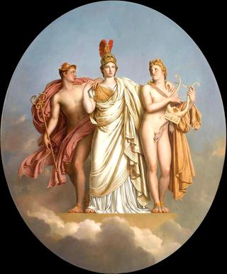 Minerva between Apollo and Mercury