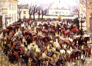 Requisition of Horses, Uccle Town Square