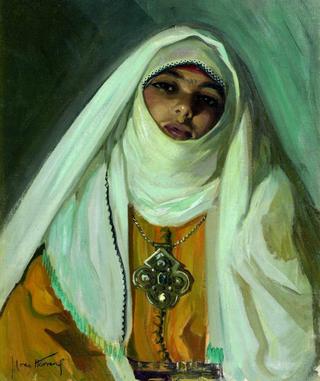 Moroccan Woman in Yellow Kaftan