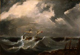 Saving the Crew of the Brig 'Leipzig', Wrecked off Yarmouth Bar, 7 December 1815