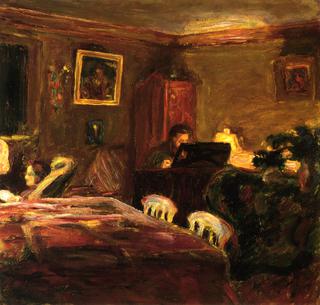 Interior - Claude Terrasse at the Piano