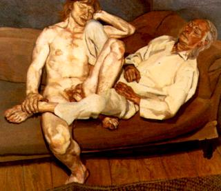 Naked Man with his Friend