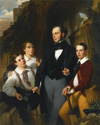 Portrait of Laurence Davidson and His Three Sons