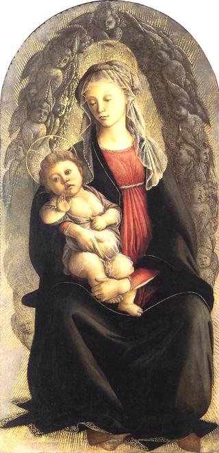 圣母玛利亚荣耀与六翼天使