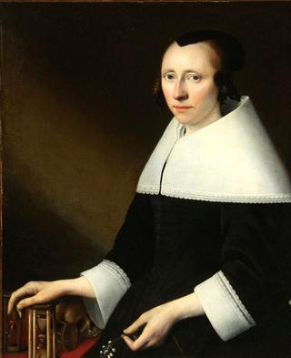 Portrait of a Lady Holding a Sprig of Lilies of the Valley