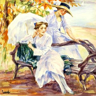 Two Ladies on a Bench