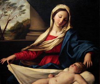 Madonna Adoring the Child (detail)