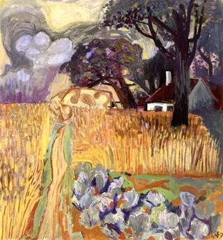 Landscape with Blue Cabbage