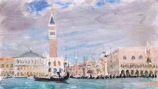 Venetian Scene, Doge's Palace and St Mark's