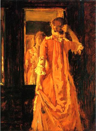 Young Woman in a Mirror