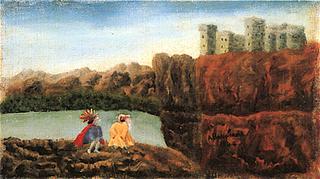 Two Figures in front of a Castle