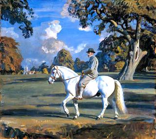 King George V Riding His Favourite Pony 'Jock' in Sandringham Great Park