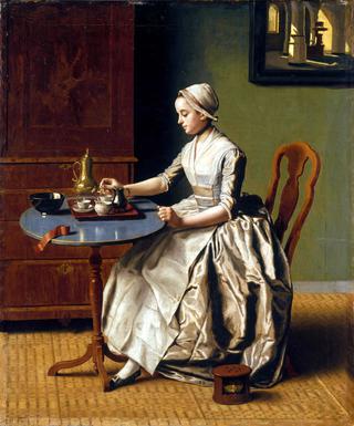 A Lady Pouring Chocolate