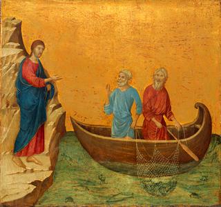 The 'Maestà' Predella Panels: The Calling of the Apostles Simon Peter and Andrew