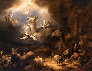 天使向牧羊人宣告基督的诞生