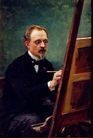 Portrait of Federico de Madrazo painting