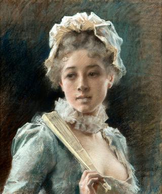 Young Woman with a Fan