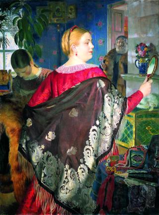 The Merchant's Wife with a Mirror