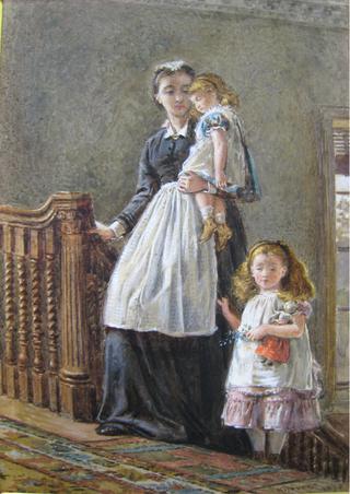Governess with Two Girls