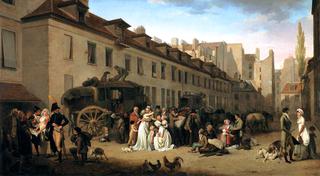 The Arrival of a Stage-coach in the Courtyard of the Messageries