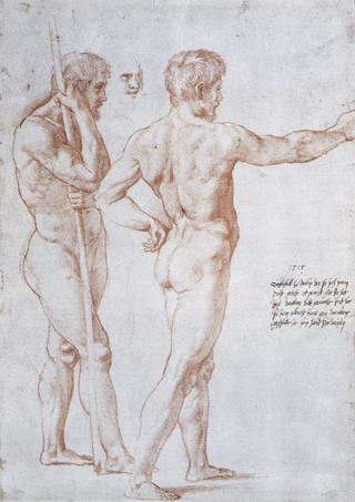 两个站立的男性裸体（习作）