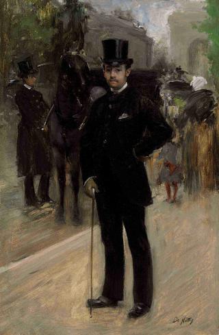 Portrait of a Gentleman on a Parisian Boulevard