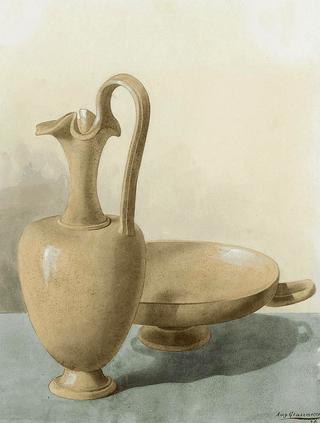 Still life with jug and bowl